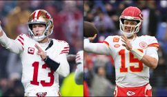 Brock Purdy (SF) et Patrick Mahomes (KC)